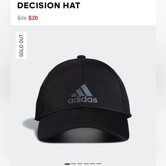 adidas | Accessories | Nwot Unisex Adidas Black Decision Hat  display picture 2
